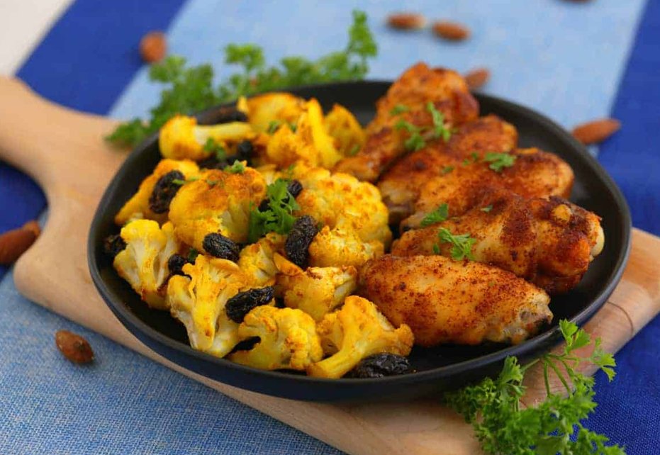 Sheet Pan Curry Roasted Cauliflower and Potatoes