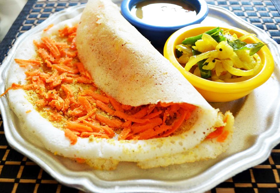 Spicy Carrot Dosa Recipe