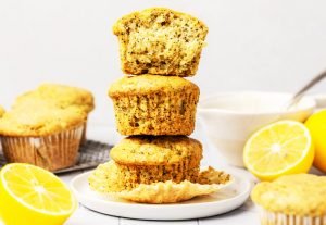 Vegan lemon poppy seed muffins