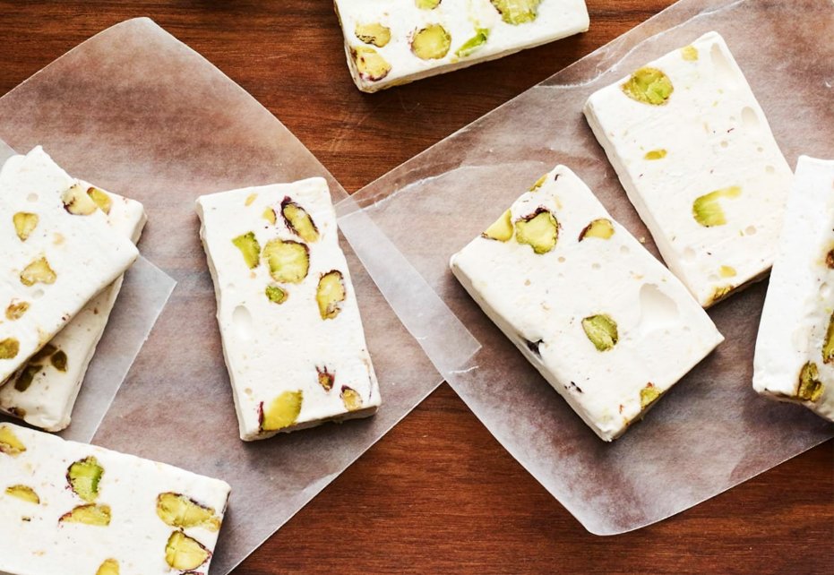 Nougat With Honey and Pistachios recipe